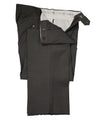 ARMANI COLLEZIONI - Gray Olive Textured Flat Front Dress Pants - 33W