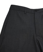 ARMANI COLLEZIONI - Gray Wool & Elastane Flat Front Wide Leg Dress Pants- 29W