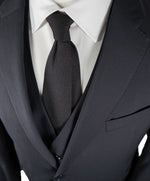 ARMANI COLLEZIONI - “M Line” 3-Piece Navy Solid Suit With Pick Stitching - 46R
