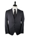 ARMANI COLLEZIONI - “M Line” 3-Piece Navy Solid Suit With Pick Stitching - 46R