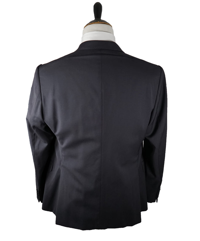 ARMANI COLLEZIONI - “M Line” 3-Piece Navy Solid Suit With Pick Stitching - 46R