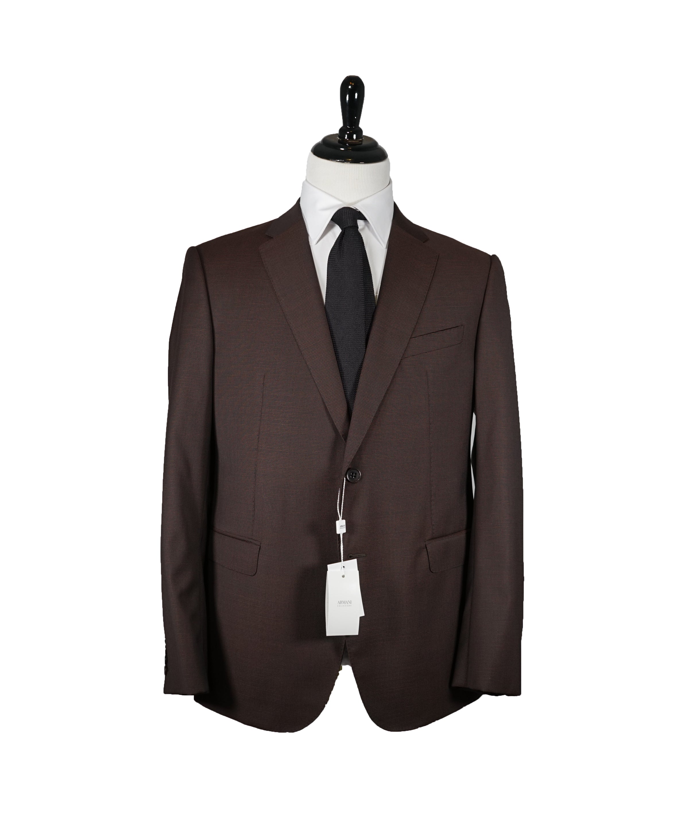 ARMANI COLLEZIONI M Line Brown Micro Check Suit 44R Luxe Hanger