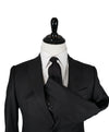 ARMANI COLLEZIONI - “M Line” Slim Black Textured Geometric Fabric Suit - 40R