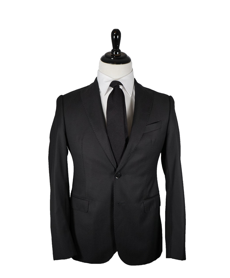 ARMANI COLLEZIONI - M Line Jacquard Peak Lapel Suit -  38S