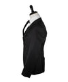 ARMANI COLLEZIONI - “M Line” Slim Black Textured Geometric Fabric Suit - 40R