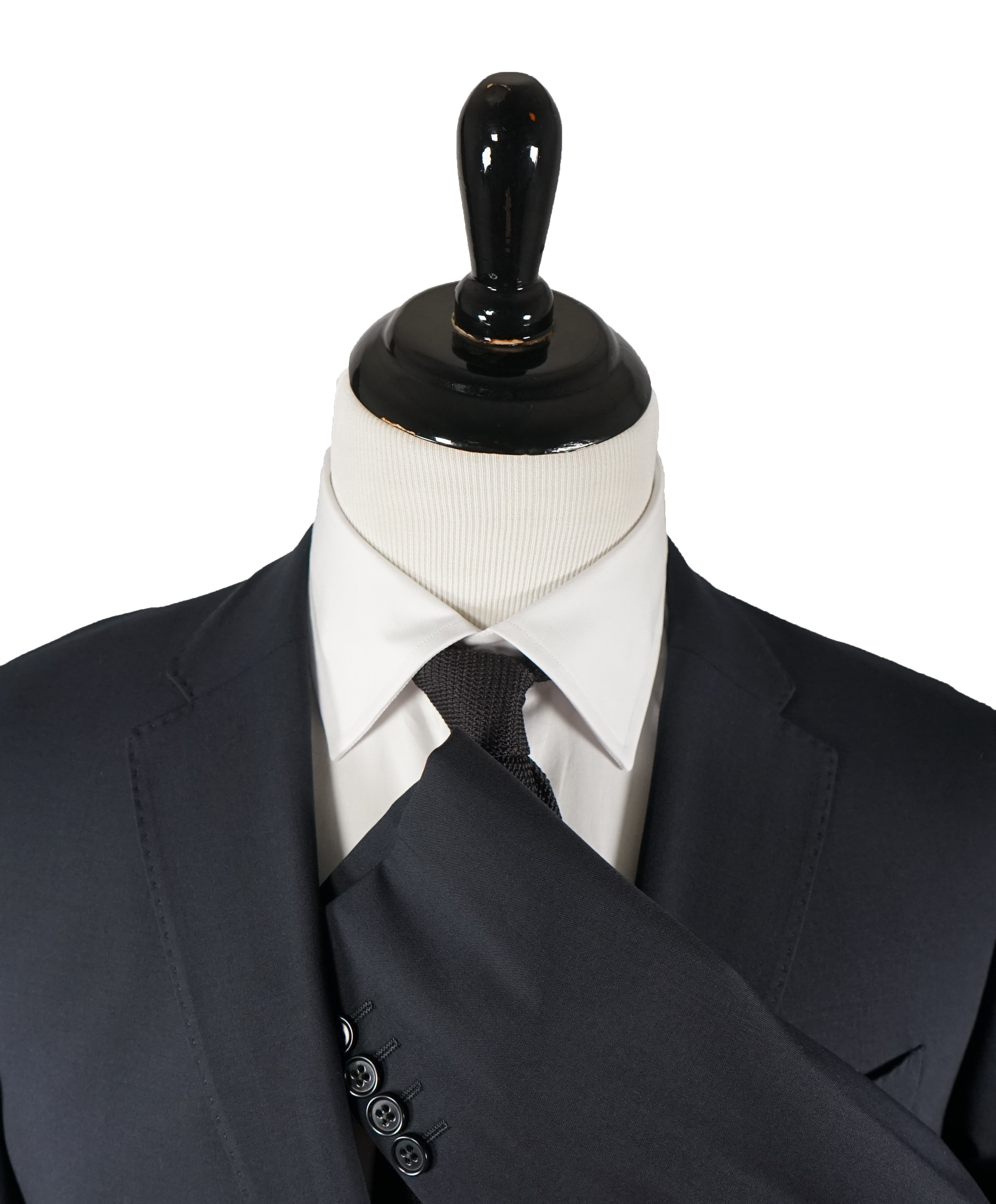 ARMANI COLLEZIONI - “M Line” Navy Solid Suit With Pick Stitching - 42R