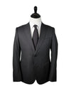 ARMANI COLLEZIONI - “M Line” Slim Black Textured Geometric Fabric Suit - 40R