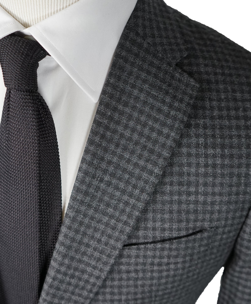 ARMANI COLLEZIONI - "M Line" Slim Drop 8 Melange Check RUNWAY SUIT - 40R