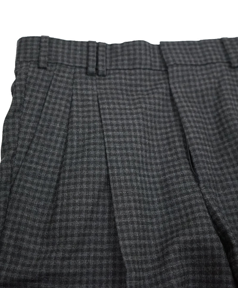ARMANI COLLEZIONI - "M Line" Slim Drop 8 Melange Check RUNWAY SUIT - 40R