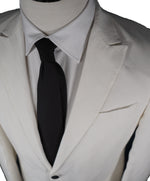 ARMANI COLLEZIONI - Peak Lapel Off White Linen Blend Summer Blazer - 40S