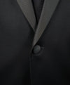 ARMANI COLLEZIONI - “S Line” Slim Black Honeycomb Geometric lapel Suit - 46R