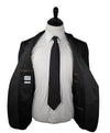 ARMANI COLLEZIONI - “S Line” Slim Black Honeycomb Geometric lapel Suit - 46R