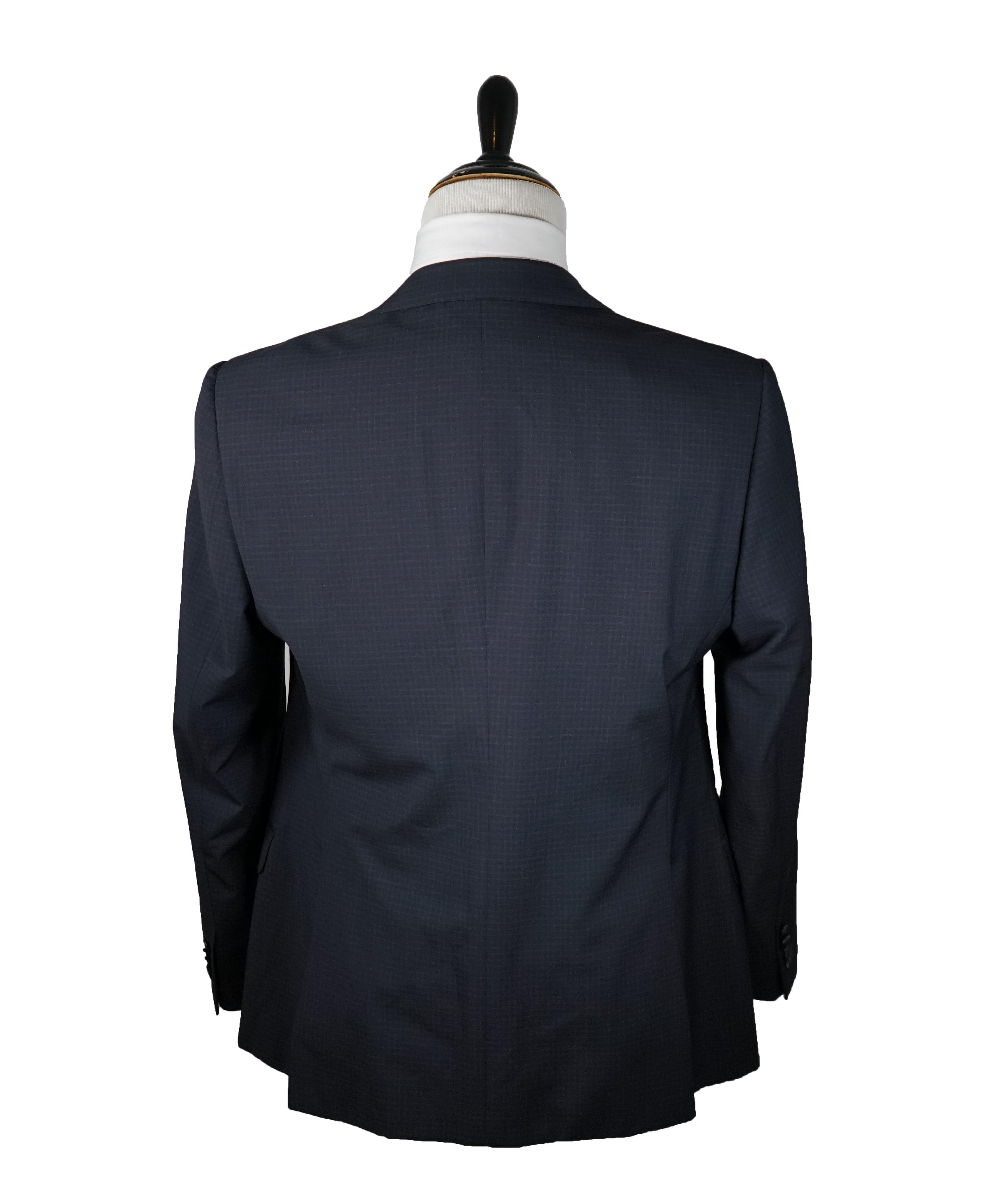 ARMANI COLLEZIONI - “S Line” Slim Tonal Blue Check Suit - 42R