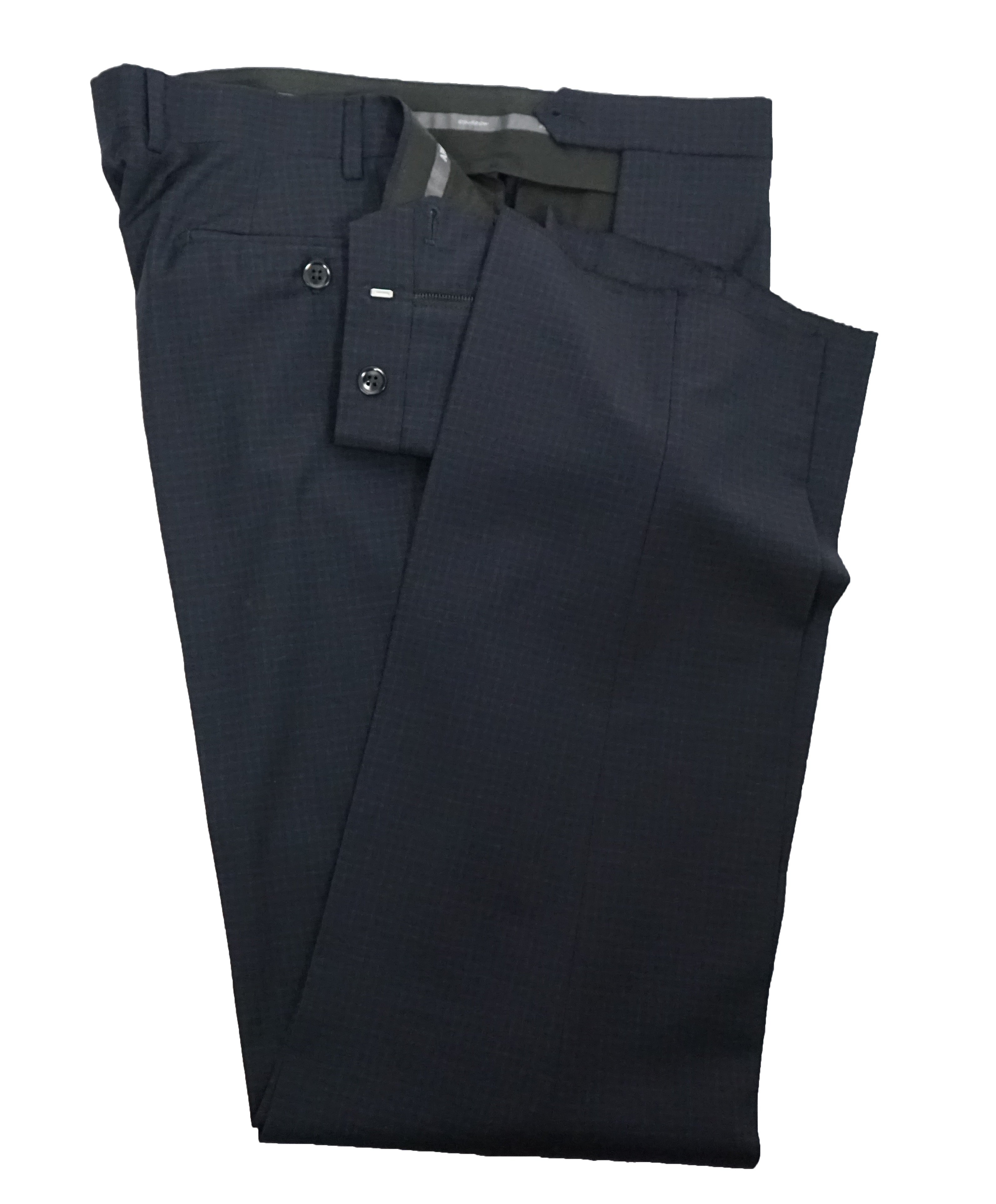 ARMANI COLLEZIONI - “S Line” Slim Tonal Blue Check Suit - 42R