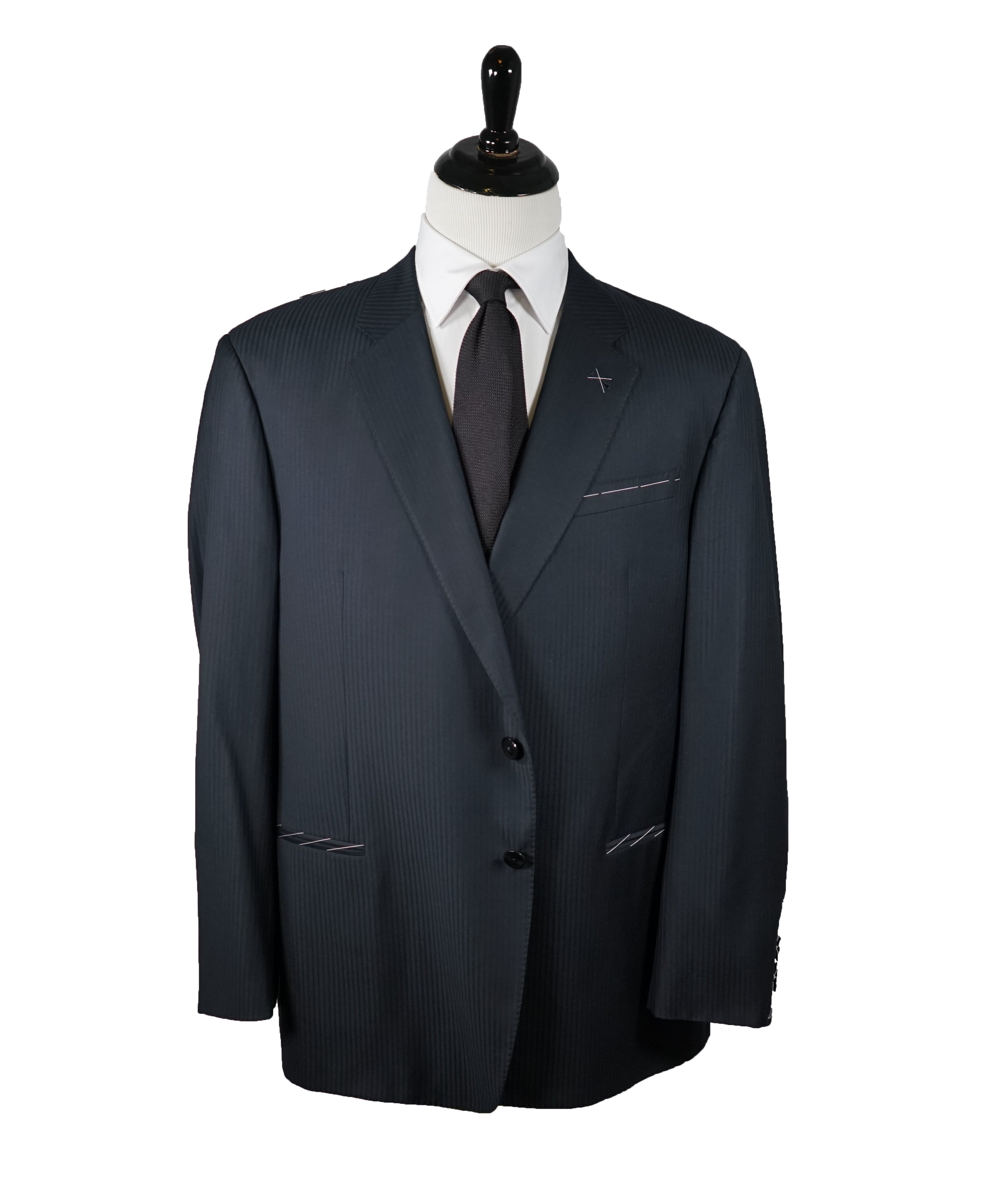 ARMANI COLLEZIONI - “Su Misura” Super 150’s Alternating Herringbone Suit - 48R