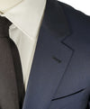 ARMANI COLLEZIONI - Textured Blue Tonal Stripe “G Line” Super 130’s Wool Suit - 48R