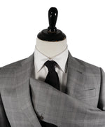 ARMANI COLLEZIONI - Textured Gray Plaid Check “G Line” Wool Suit - 38R