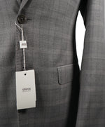 ARMANI COLLEZIONI - Textured Gray Plaid Check “G Line” Wool Suit - 36R