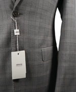 ARMANI COLLEZIONI - Textured Gray Plaid Check “G Line” Wool Suit- 40R