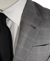 ARMANI COLLEZIONI - Textured Gray Plaid Check “G Line” Wool Suit - 38R