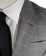 ARMANI COLLEZIONI - Textured Gray Plaid Check “G Line” Wool Suit - 38R