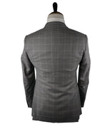ARMANI COLLEZIONI -Textured Gray Plaid Check “G Line” Wool Suit - 42R