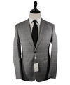 ARMANI COLLEZIONI - Textured Gray Plaid Check “G Line” Wool Suit- 40R