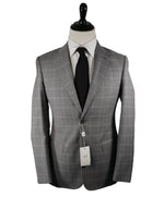 ARMANI COLLEZIONI - Textured Gray Plaid Check “G Line” Wool Suit - 38R