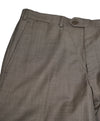 ARMANI COLLEZIONI - Textured Sand Wool Flat Front Dress Pants - 33W