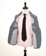 ARMANI COLLEZIONI - Medium Blue Melange Semi-Lined Linen Blazer - 40R