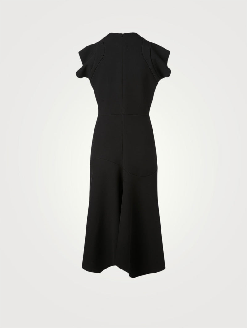 $1,095 ELEVENTY - Black Cap Sleeve Dress - 10 / 48