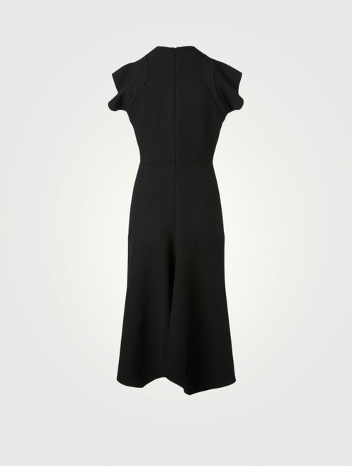 $1,095 ELEVENTY - Black Cap Sleeve Dress - 6 / 44