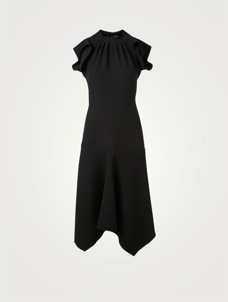 $1,095 ELEVENTY - Black Cap Sleeve Dress - 10 / 48