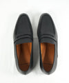BALLY - “LAUTO /40” Logo Embossed Textured Penny Loafers - 8.5 D