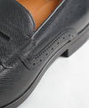 BALLY - “LAUTO /40” Logo Embossed Textured Penny Loafers - 8.5 D
