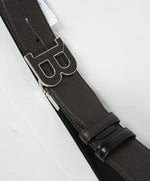 BALLY - "B" Buckle Pebbled Leather Inlay Reversible Belt -  38W
