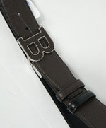 BALLY - "B" Buckle Pebbled Leather Inlay Reversible Belt -  42W