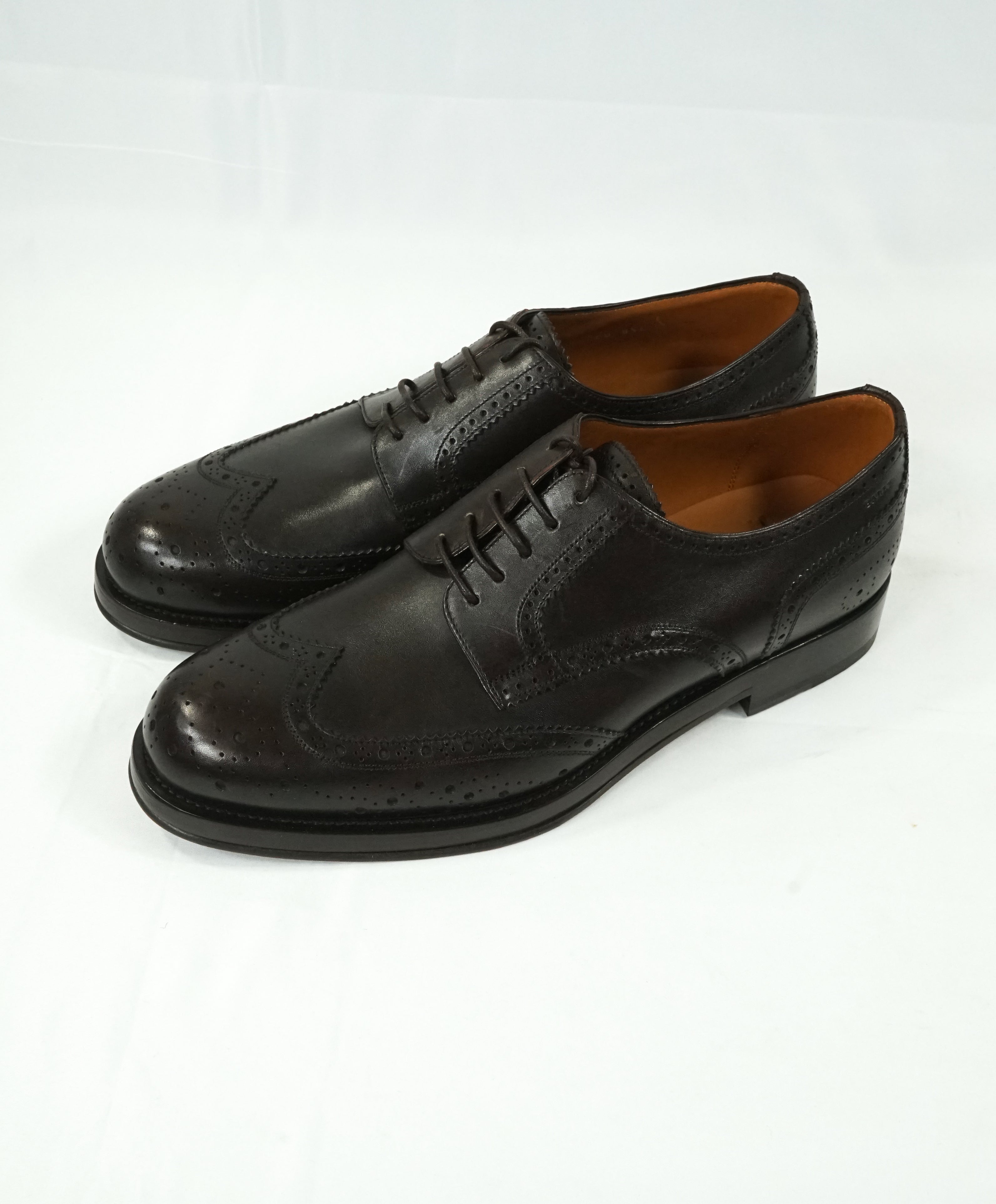 BALLY - “NORSK” Detailed Brogue Engraved Logo Wingtip Oxfords - 9.5