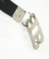 BALLY - "Mirror B" Buckle Fabric & Leather Reversible Belt -  42W