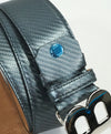 BALLY - Mirror "B" Buckle LOGO Carbon Fiber Strap Belt -  44W (105)