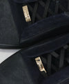 BRIONI - Blue & Gray High Top Suede Sneakers W Logo - 10.5