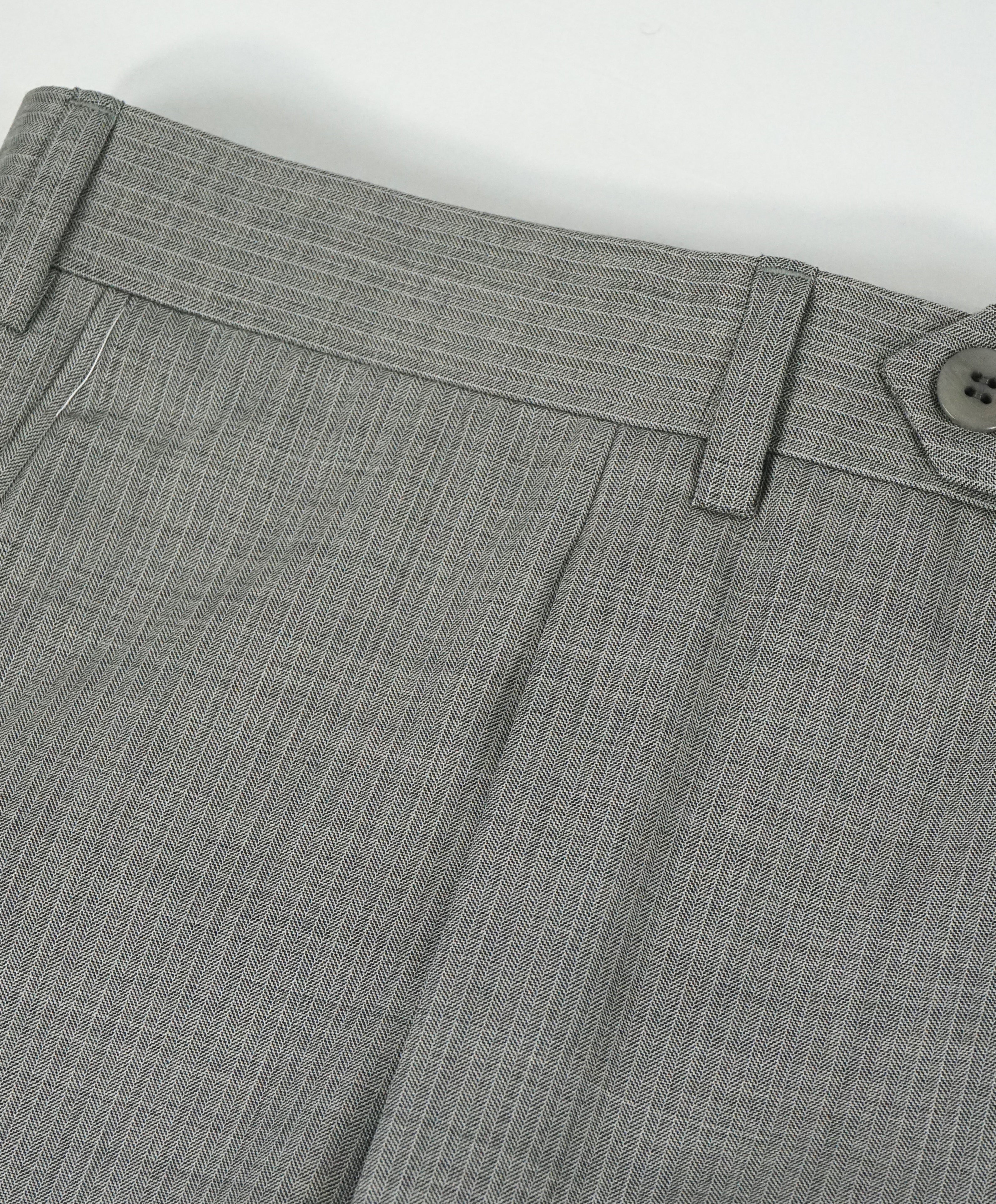 BRIONI - Micro Herringbone Wool & Silk Suit Hand Made In Italy - 44R