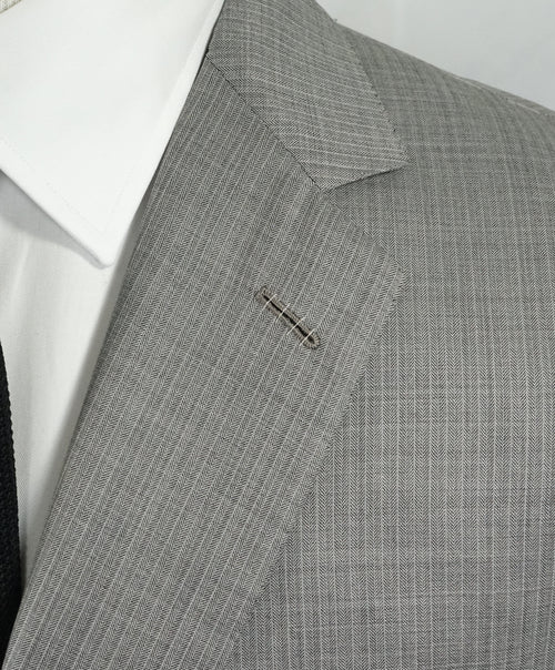 BRIONI - Micro Herringbone Wool & Silk Suit Hand Made In Italy - 44R