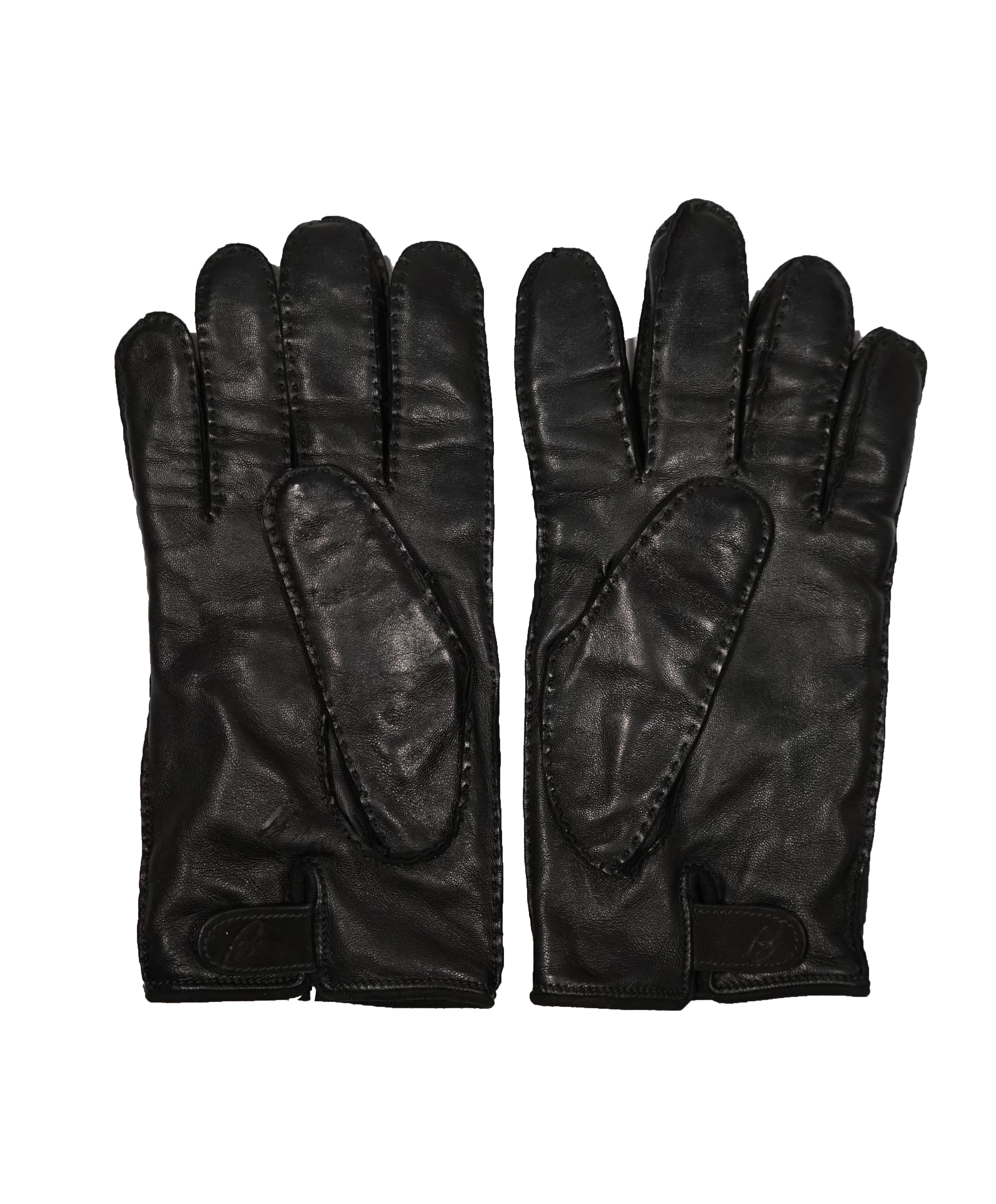 $795 BRIONI - Leather & Cashmere Gloves With Suede & Logo Detailing - 9 2018!