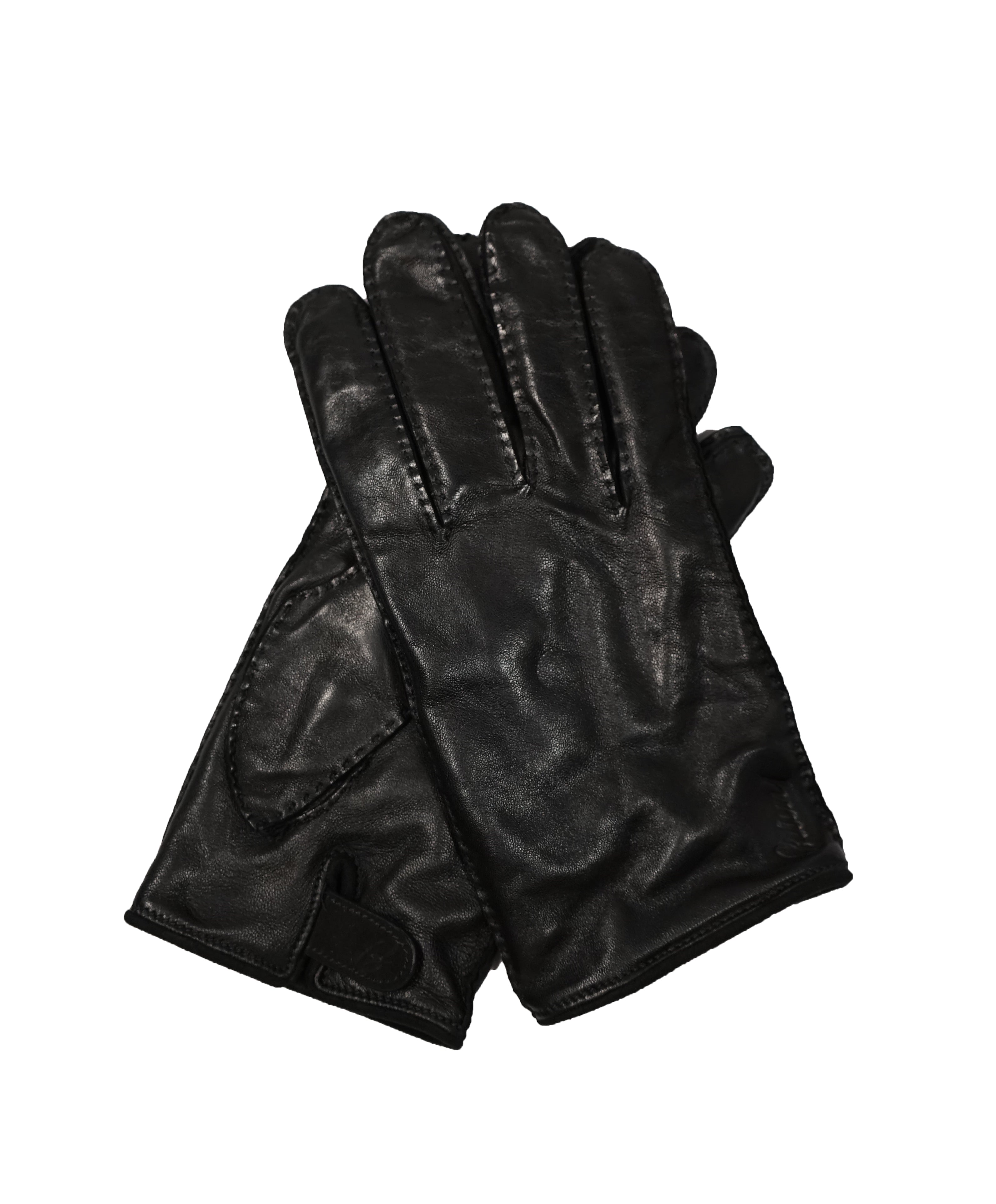 $795 BRIONI - Leather & Cashmere Gloves With Suede & Logo Detailing - 9 2018!