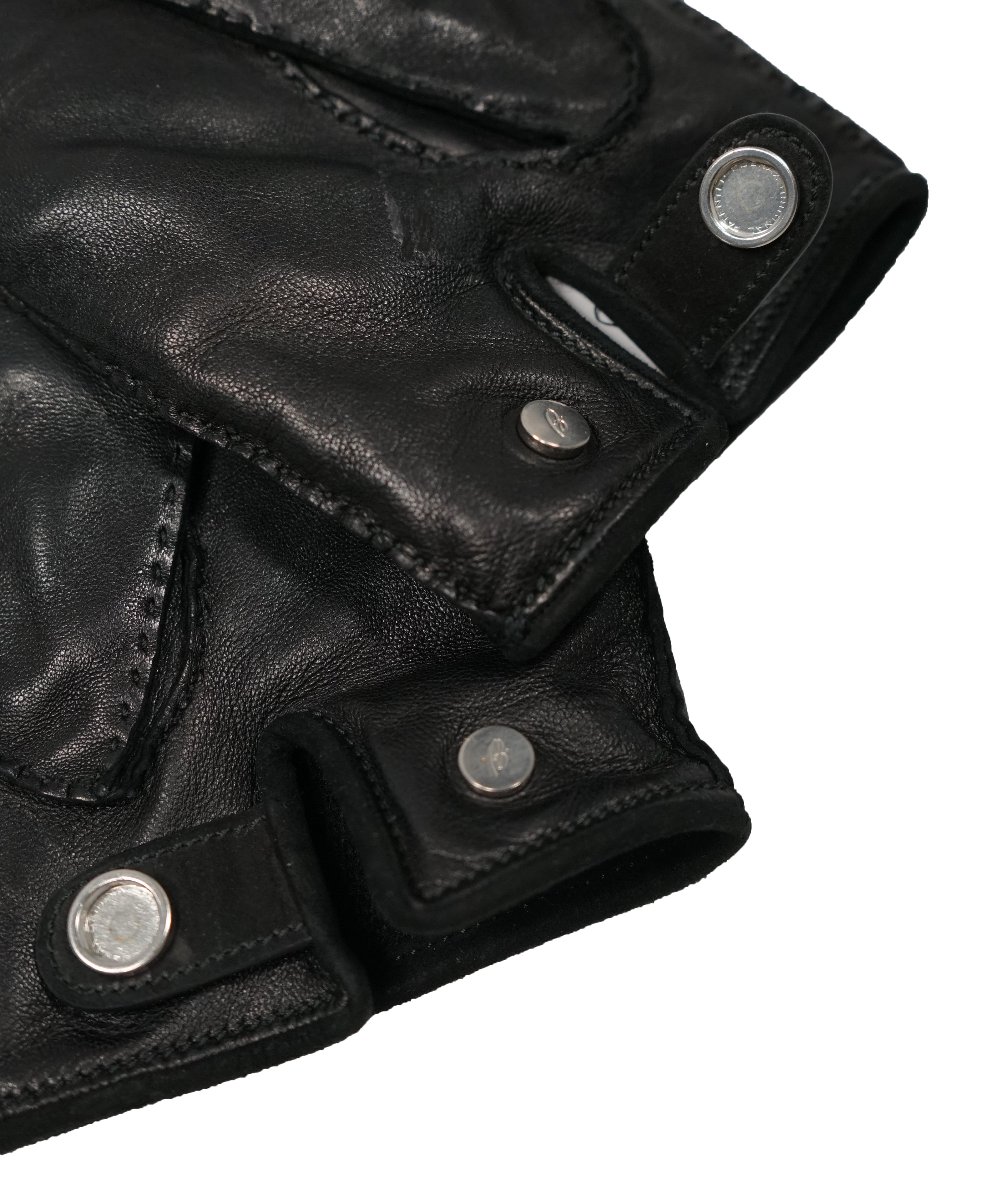 $795 BRIONI - Leather & Cashmere Gloves With Suede & Logo Detailing - 9 2018!