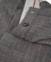 BRUNELLO CUCINELLI - Orange Stripe Wool/Linen/Silk Summer Blend Dress Pants - 36W