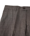 BRUNELLO CUCINELLI - Gray Plaid Wool/Linen/Silk Summer Blend Dress Pants - 37W