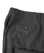 BRUNELLO CUCINELLI - Flannel Gray Cashmere Blend Flat Front Dress Pants - 38W