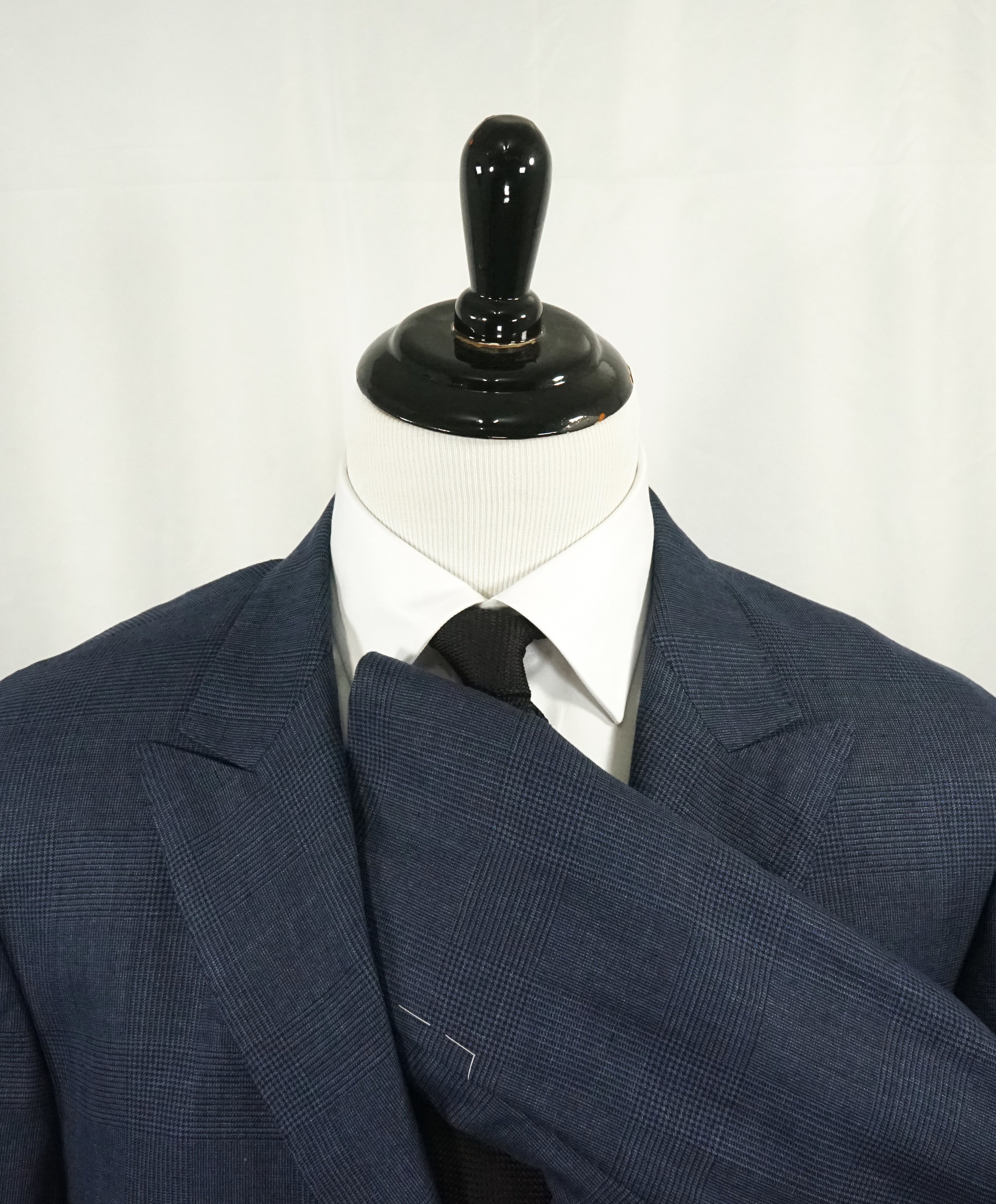 BRUNELLO CUCINELLI - Bold Blue Plaid Wool/Linen/Silk Blazer - 48R